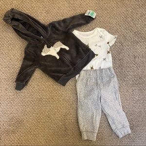 3 Piece 3-6M French Bulldog Set